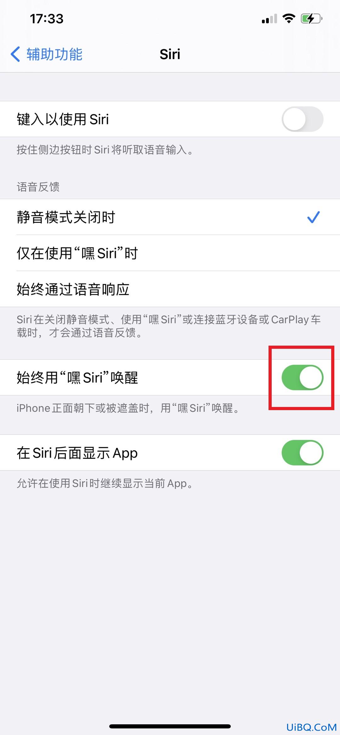 苹果手机嘿siri在哪里打开