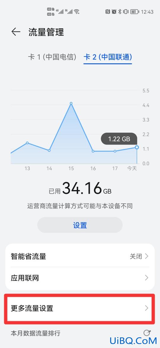 华为通知栏怎么显示已用流量