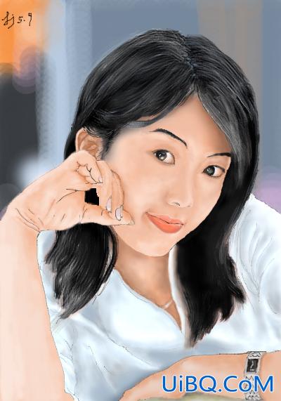PS打造美女写实绘画