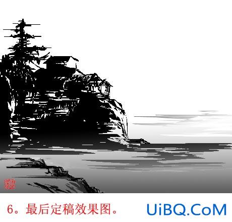 PS套索工具巧绘黑白木刻特效