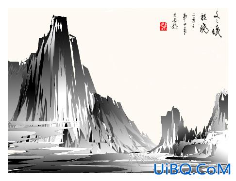 PS套索工具巧绘黑白木刻特效