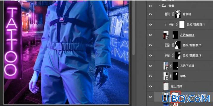 Photoshop调色教程：给城市照片调出80年代的怀旧风以及霓虹暗黑风格