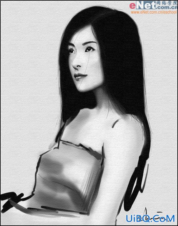用PS快速打造美女肖像速写