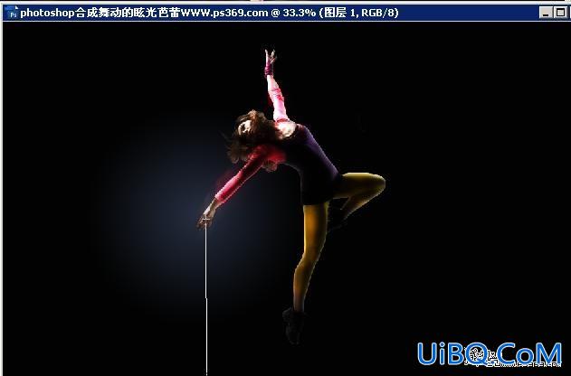 PS照片合成实例:黑夜中眩光芭蕾舞者