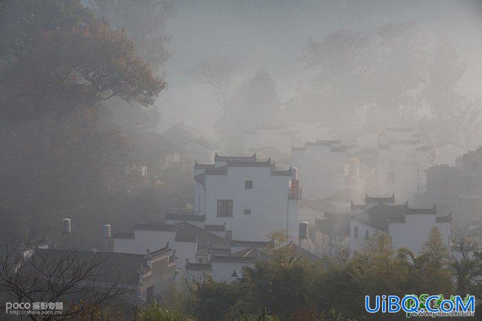 利用Ps外挂滤镜给灰蒙蒙的村庄风景照制作出高清的秋季风景大片