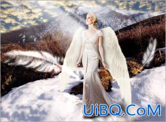 PS合成实例:雪地上的美丽天使
