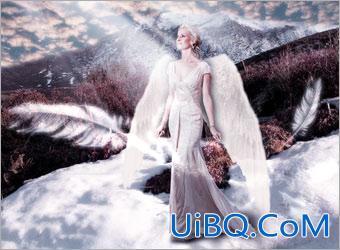 PS合成实例:雪地上的美丽天使