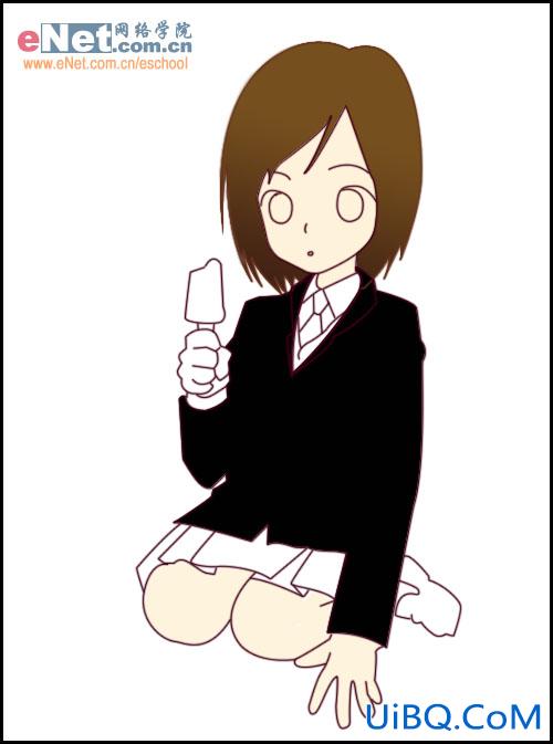 PS鼠绘可爱青春小美女