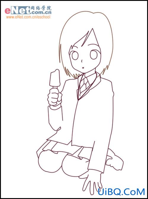 PS鼠绘可爱青春小美女