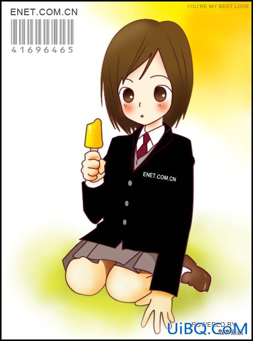 PS鼠绘可爱青春小美女