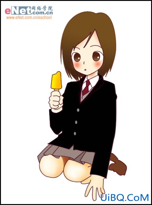 PS鼠绘可爱青春小美女