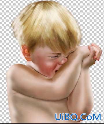 PS教程:鼠绘正在哭泣的男孩