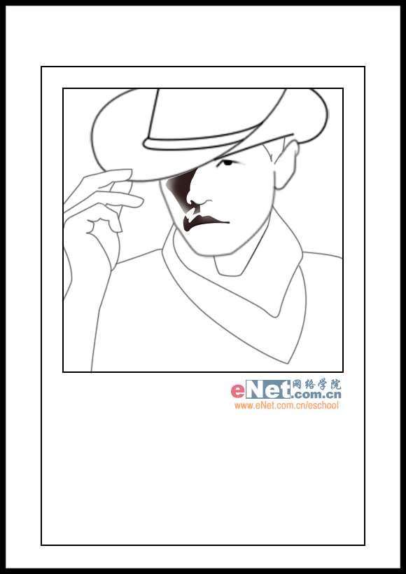 用PS画周杰伦《牛仔很忙》海报