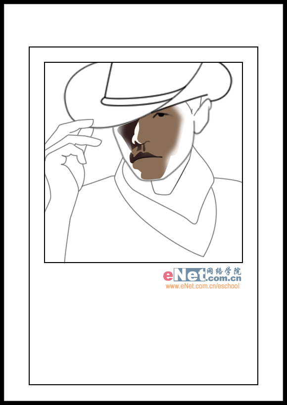 用PS画周杰伦《牛仔很忙》海报