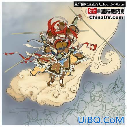 PS鼠绘教程:国画的工笔重彩