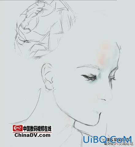 PS鼠绘教程:鼠绘精美的美女头像