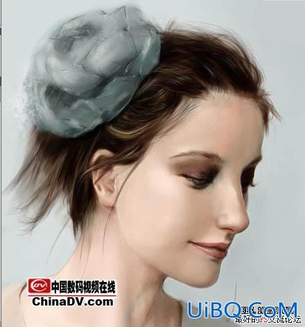 PS鼠绘教程:鼠绘精美的美女头像