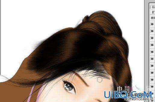 PS手绘桃花树下美人儿