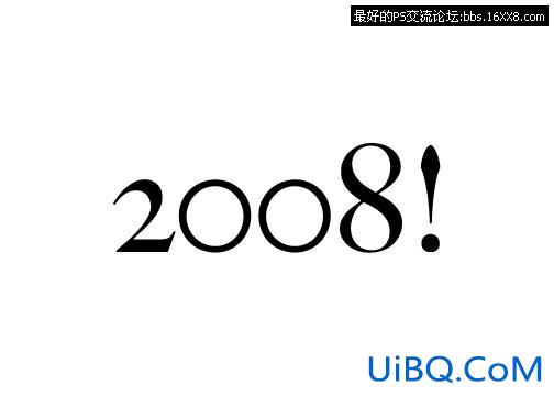 ps文字教程:2008立体字