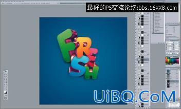 PS扭曲变换制作时尚3D特效字