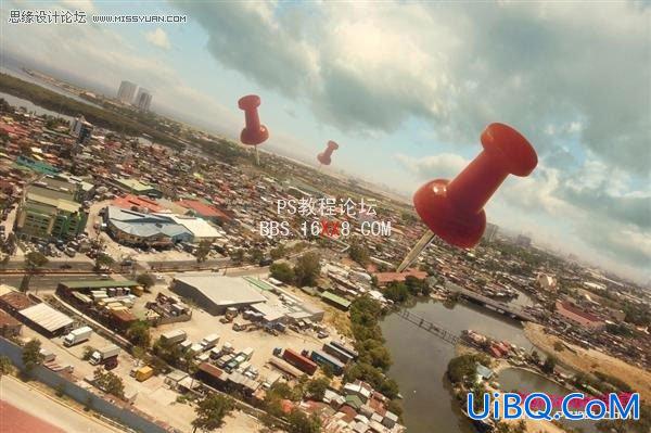 PS模仿谷歌地图的图片合成效果
