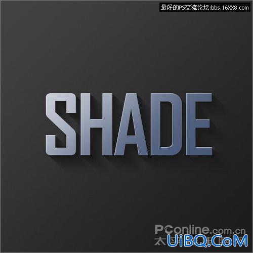 PS用光与影表现3D立体字效果