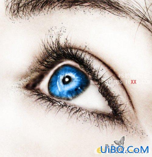 PS化装教程:蓝色清澈的眼珠