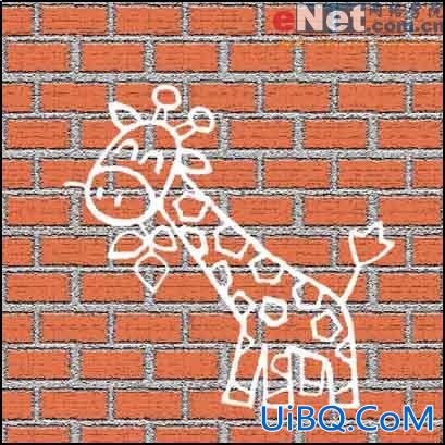 粉笔画，用PS设计红砖墙上的粉笔画效果