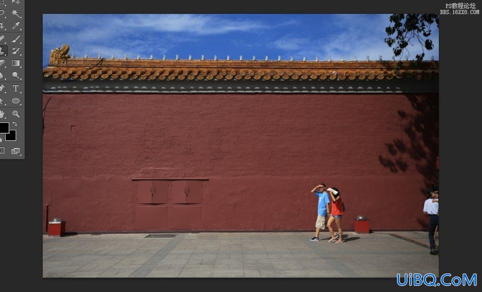 ps cs6清除照片中不想要的杂物教程