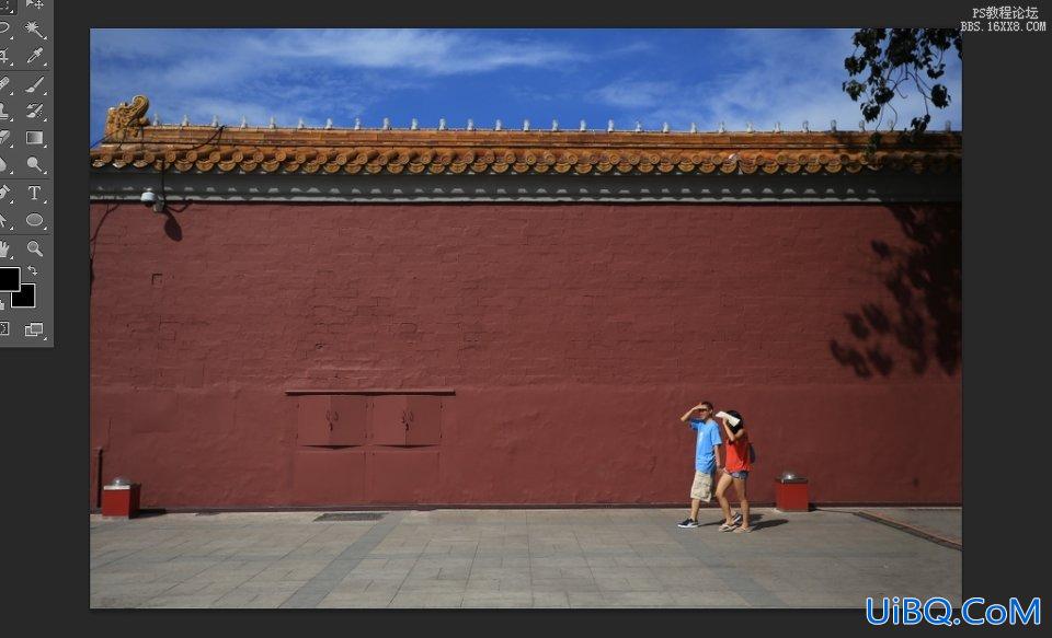 ps cs6清除照片中不想要的杂物教程