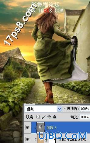PS合成逃跑的新娘女性插画效果