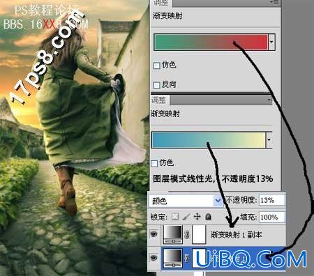 PS合成逃跑的新娘女性插画效果