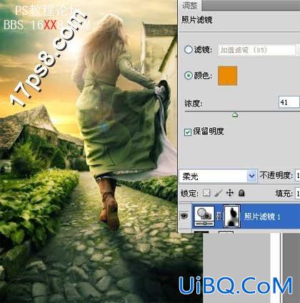 PS合成逃跑的新娘女性插画效果