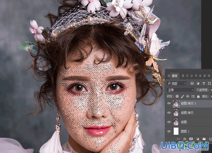 Photoshop对商业美女人像皮肤和妆容进行精修，打造精致的美女照片。