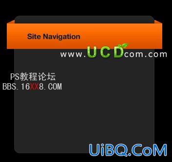 PS教程:设计制作橙色网页导航条