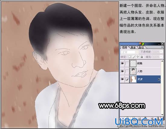 教你如何用ps鼠绘刘德华