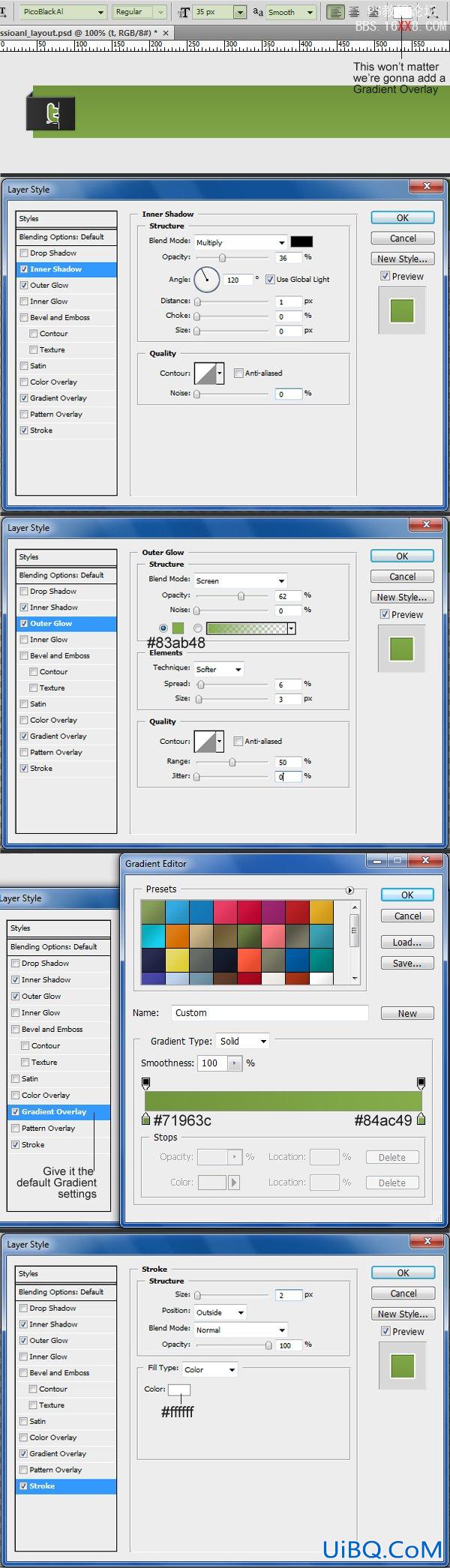 PS cs4教程:制作专业网站的2.0布局