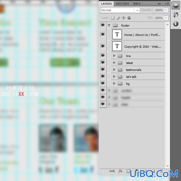 PS cs4教程:制作专业网站的2.0布局