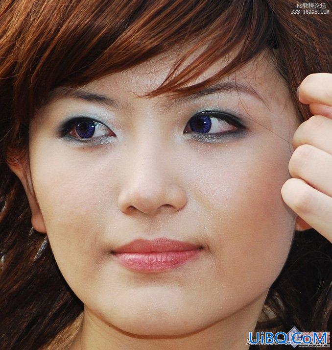 ps18步给美女图片磨皮教程