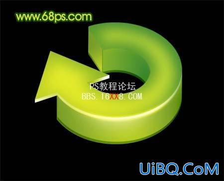PS设计一个漂亮的绿色水晶3D图标