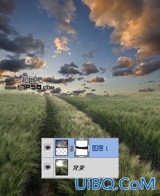 用ps合成夏天美女场景