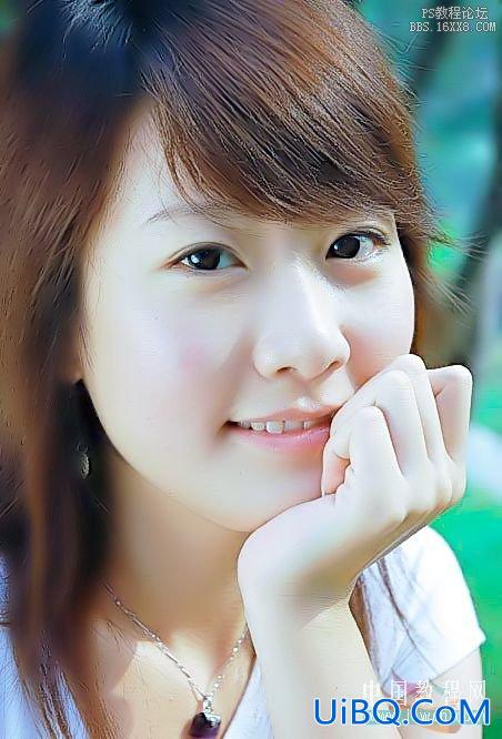 用ps调出水灵灵的美女来