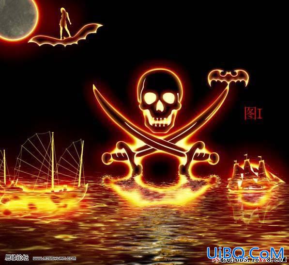 PS教程:制作光影海盗特效海报