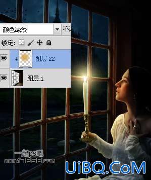 用ps合成烛光美女夜景