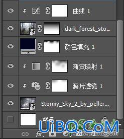 PS创意合成恐怖森林中的神秘女神场景图片