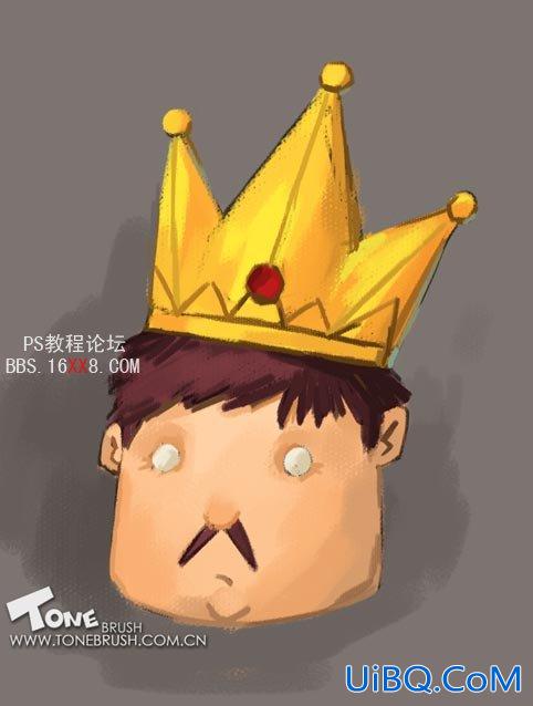 PS儿童插画教程:懦弱的国王