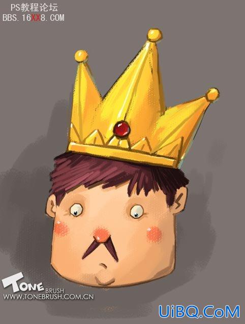 PS儿童插画教程:懦弱的国王