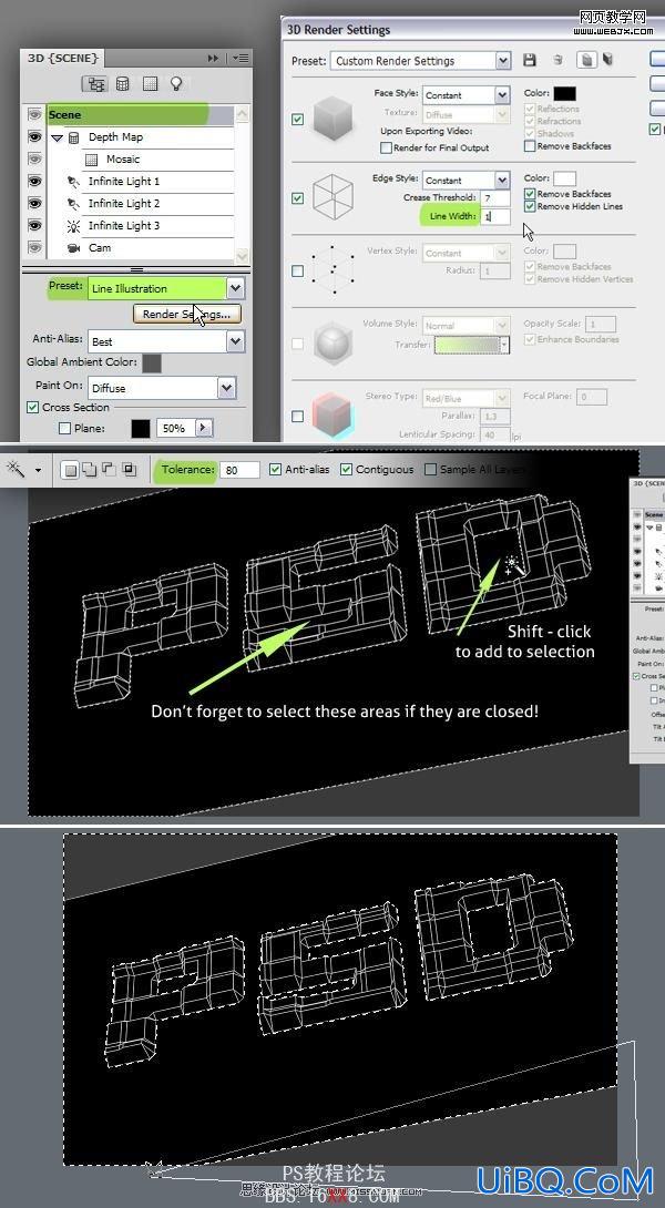 PS打造个性化的3D块状文字特效