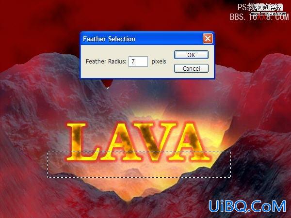 PS打造在熔岩里燃烧的文字特效教程