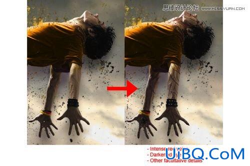 ps打造人体解体爆破瞬间特效